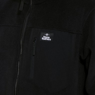 HORSEFEATHERS DARKO ZIP FLEECE BLACK