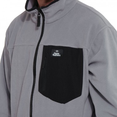 HORSEFEATHERS DARKO ZIP FLEECE MIRAGE GRAY