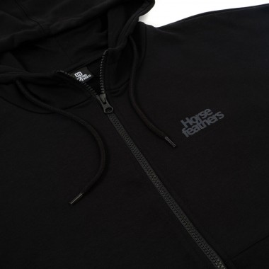 HORSEFEATHERS IMAI ZIP HOODIE BLACK