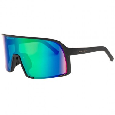 HORSEFEATHERS MAGNUM SUNGLASSES MATT BLACK/MIRROR GREEN