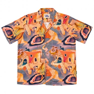 THE DUDES TORMENTED NIGHTS COLOR HAWAIIAN SHIRT MULTICOLOR