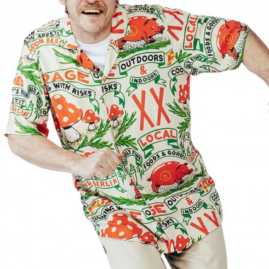 THE DUDES COOKING WITH RISKS HAWAIIAN SHIRT MULTICOLOR