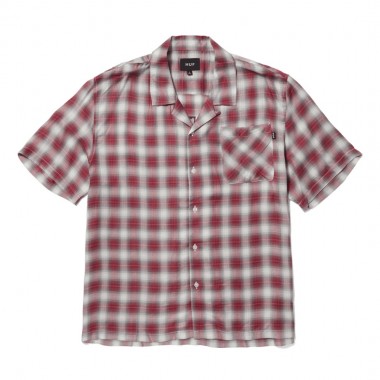 HUF OMBRE S/S WORK SHIRT CRIMSON