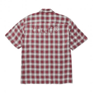 HUF OMBRE S/S WORK SHIRT CRIMSON