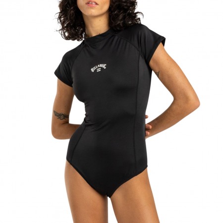 BILLABONG TROPIC SS W BODYSUIT BLACK PEBBLE