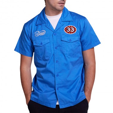 DEUS EX MACHINA FOREMAN SS SHIRT FRENCH BLUE