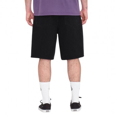 VOLCOM BILLOW DENIM SHORTS BLACK
