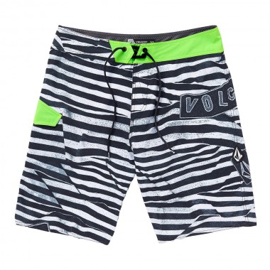 VOLCOM LIDO PRINT MOD 20 BOARDSHORTS ELECTRIC GREEN