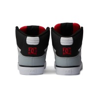 DC PURE HIGH-TOP SHOES BLACK/GREY/RED