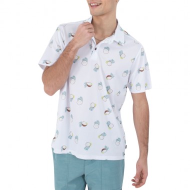 HURLEY H2O-DRI ACE FIESTA POLO WHITE 3