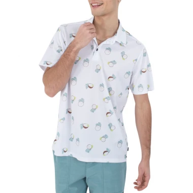 HURLEY H2O-DRI ACE FIESTA POLO WHITE 3