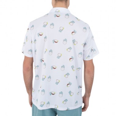 HURLEY H2O-DRI ACE FIESTA POLO WHITE 3