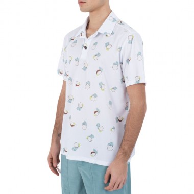 HURLEY H2O-DRI ACE FIESTA POLO WHITE 3