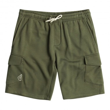 QUIKSILVER CARGO SWEAT SHORTS FOUR LEAF CLOVER