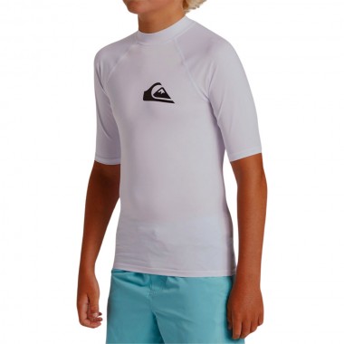 QUIKSILVER EVERYDAY UPF50 SS K RASHGUARD WHITE