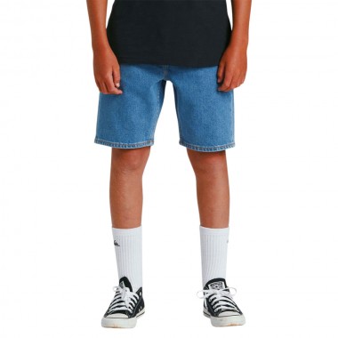 QUIKSILVER SATURN BAGGY K DENIM SHORTS 2001 STONE WASH