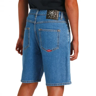 QUIKSILVER SATURN BAGGY K DENIM SHORTS 2001 STONE WASH