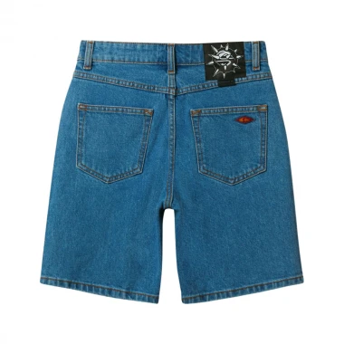 QUIKSILVER SATURN BAGGY K DENIM SHORTS 2001 STONE WASH
