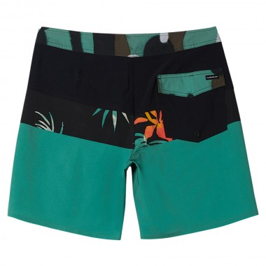 QUIKSILVER SURFSILK PANEL 18 BOARDSHORTS OMNI SCALLOP BLACK