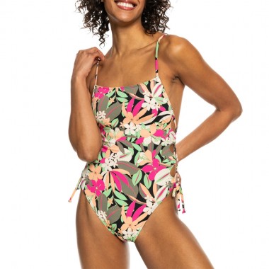 ROXY PRINTED BEACH CLASSICS CROSS BACK SWIMSUIT ANTHR KISS
