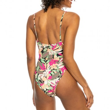 ROXY PRINTED BEACH CLASSICS CROSS BACK SWIMSUIT ANTHR KISS