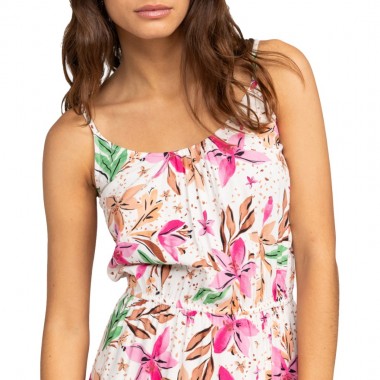 ROXY RAINBOW ROAD MAXI DRESS SNOW WHITE HAPPY TROPICAL