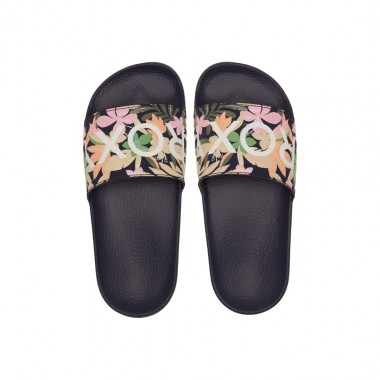 ROXY SLIPPY II K SANDALS LT NAVY/PINK
