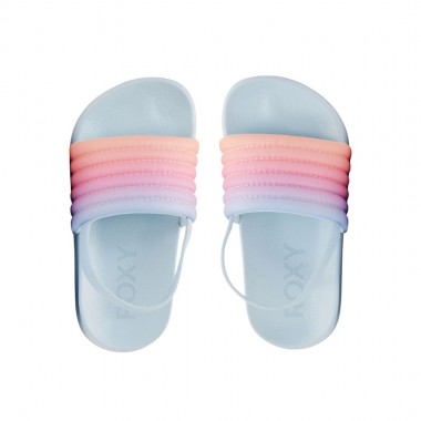 ROXY SLIPPY RIBBED TODDLERS SANDALS LIGHT BLUE