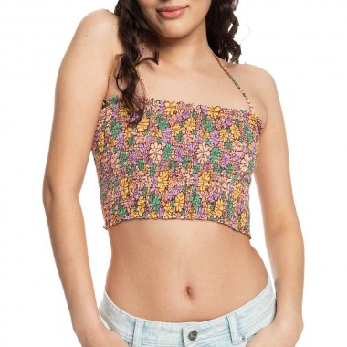 ROXY WARM WATERS BANDEAU TOP ROOT BEER ALL ABOUT SOL MINI