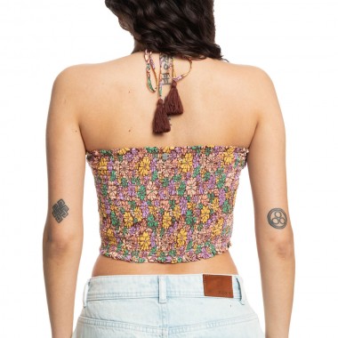 ROXY WARM WATERS BANDEAU TOP ROOT BEER ALL ABOUT SOL MINI