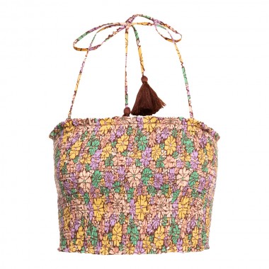 ROXY WARM WATERS BANDEAU TOP ROOT BEER ALL ABOUT SOL MINI
