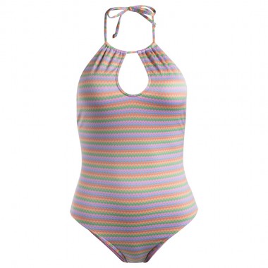 ROXY WAVY STRIPE ONE PIECE SWIMSUIT PAPAYA WAVY STRIPE S