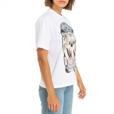 RVCA BURNING W T-SHIRT ANTIQUE WHITE