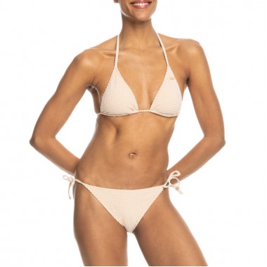 ROXY GINGHAM TIKI TRI/CHEEKY BIKINI SET PORCINI