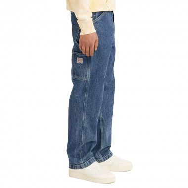 LEVI'S 568 STAY LOOSE CARPENTER PANTS MED INDIGO/SAFE IN CH