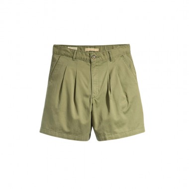 LEVI'S PLEATED W SHORTS GREEN/DEEP LICHEN GREEN