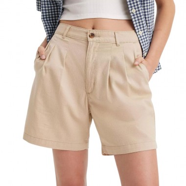 LEVI'S PLEATED W SHORTS NEUTRAL/SAFARI