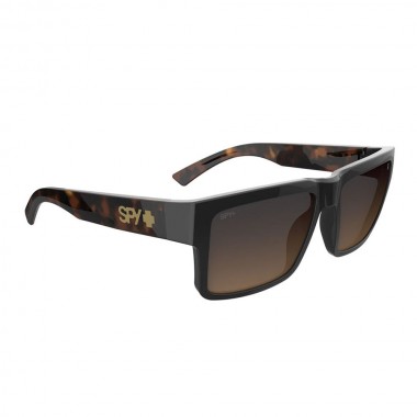 SPY MONTANA SUNGLASSES BLACK/HONEY TORT HAPPY DARK BROWN FADE