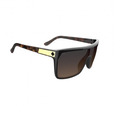 SPY FLYNN SUNGLASSES BLACK/HONEY TORT/HAPPY DARK BROWN FADE