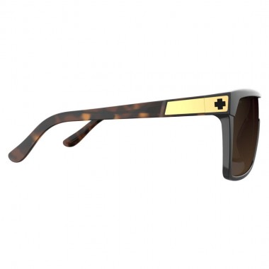 SPY FLYNN SUNGLASSES BLACK/HONEY TORT/HAPPY DARK BROWN FADE