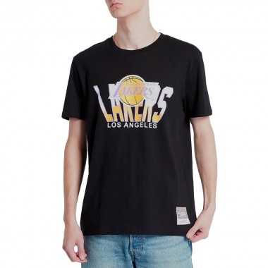 MITCHELL & NESS NBA RETRODOME LOS ANGELES LAKERS TEE BLACK