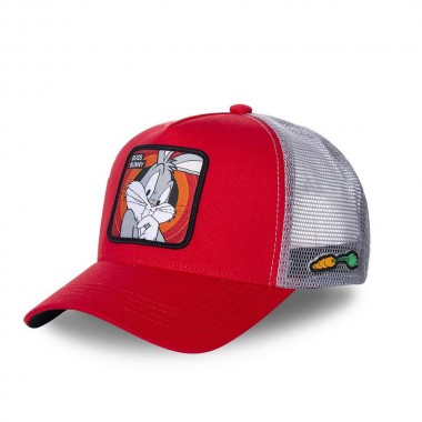 CAPSLAB LOONEY TUNES BUGS BUNNY TRUCKER CAP RED