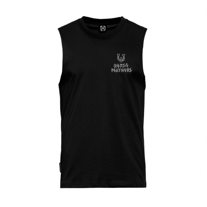 HORSEFEATHERS BAD LUCK TANK TOP BLACK
