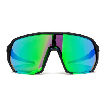HORSEFEATHERS ARCHIE BIKE SUNGLASSES BLACK/MIRROR GREEN