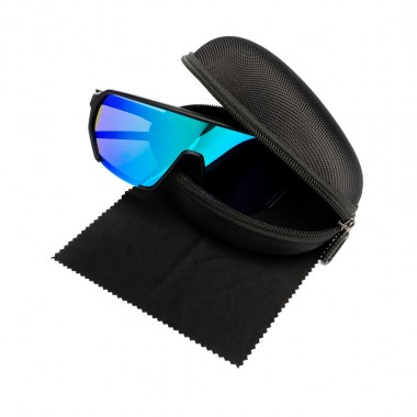 HORSEFEATHERS ARCHIE BIKE SUNGLASSES BLACK/MIRROR GREEN