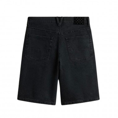 VANS CHECK-5 BAGGY DENIM SHORTS BLACK