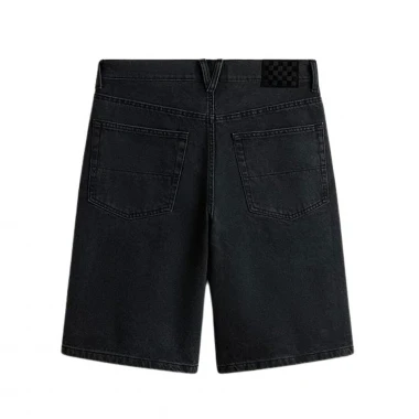 VANS CHECK-5 BAGGY DENIM SHORTS BLACK