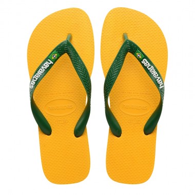 HAVAIANAS BRASIL LOGO SANDALS POP YELLOW