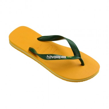 HAVAIANAS BRASIL LOGO SANDALS POP YELLOW