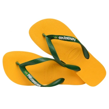 HAVAIANAS BRASIL LOGO SANDALS POP YELLOW